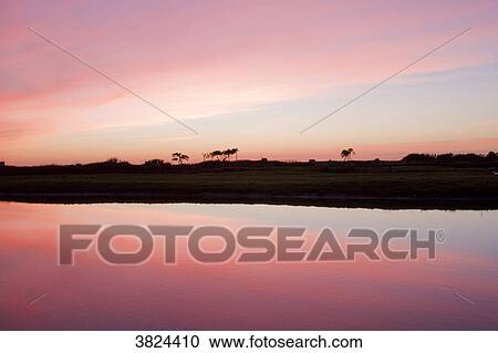 France, Les Moutiers en Retz, pond at dusk. View Large Photo Image Stock Image - France, Les Moutiers en Retz, pond at dusk.. Fotosearch