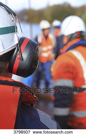France, men at work. Security wear. View Large Photo Image Stock Photo - France, men at work. Security wear.. Fotosearch