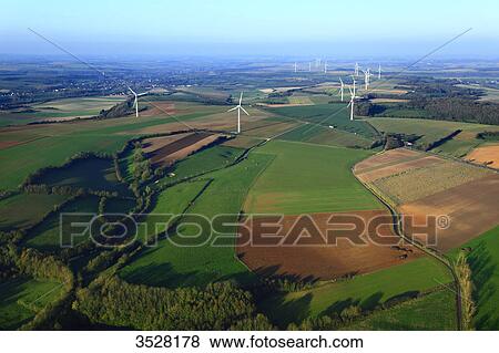 Stock Photo - France, Norhern France, Pas-de-Calais. Wind mills in Fiennes. Fotosearch