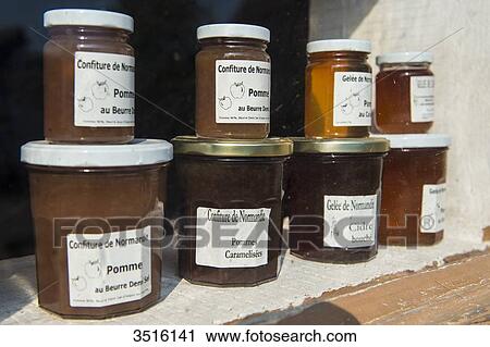 France, Normandy, apple marmelades in a window shop View Large Photo Image Stock Image - France, Normandy, apple marmelades in a window shop. Fotosearch