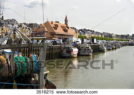 France, Normandy, fish boats alongside the banks in Trouville View Large Photo Image Stock Photography - France, Normandy, fish boats alongside the banks in Trouville. Fotosearch