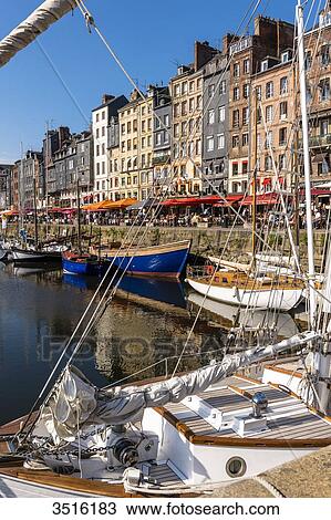 France, Normandy, Honfleur View Large Photo Image Stock Image - France, Normandy, Honfleur. Fotosearch