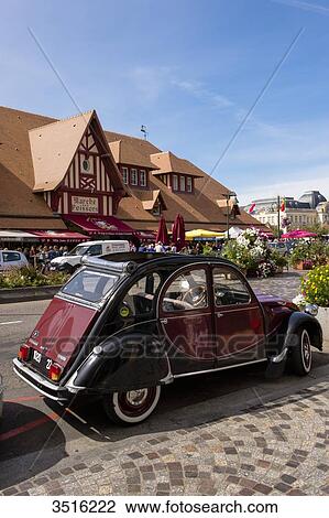 France, Normandy, old Citroen 2 cv in front of the fish market in Trouville sur Mer View Large Photo Image Stock Image - France, Normandy, old Citroen 2 cv in front of the fish market in Trouville sur Mer. Fotosearch