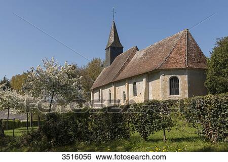 France, Normandy, old traditionnal church in a little village View Large Photo Image Stock Photograph - France, Normandy, old traditionnal church in a little village. Fotosearch