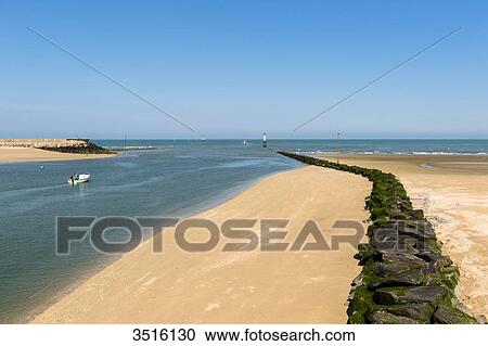 France, Normandy, the mouth of the River Touques, the sea and the sand beach in Trouville View Large Photo Image Stock Image - France, Normandy, the mouth of the River Touques, the sea and the sand beach in Trouville. Fotosearch