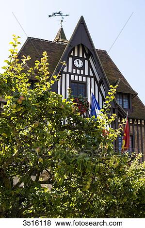 France, Normandy, the Town house of Deauville in traditionnal normandic style View Large Photo Image Stock Photo - France, Normandy, the Town house of Deauville in traditionnal normandic style. Fotosearch