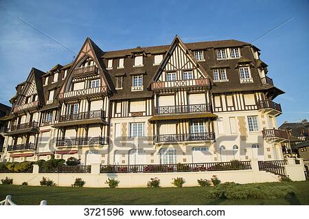 Stock Photograph - France, Normandy, Trouville, traditional house. Fotosearch