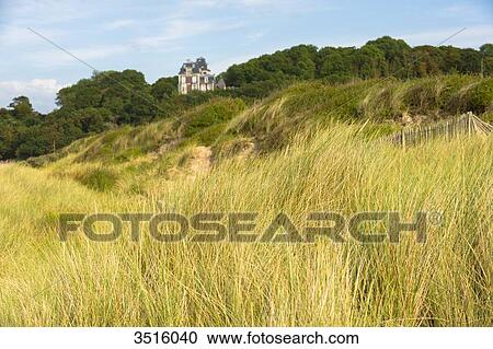 France, Normandy, typical old house from the nineteenth century seen from the dunes View Large Photo Image Stock Image - France, Normandy, typical old house from the nineteenth century seen from the dunes. Fotosearch