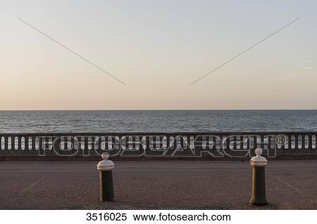 France, Normandy, view from the sea wall of Cabourg after sunset View Large Photo Image Stock Photography - France, Normandy, view from the sea wall of Cabourg after sunset. Fotosearch
