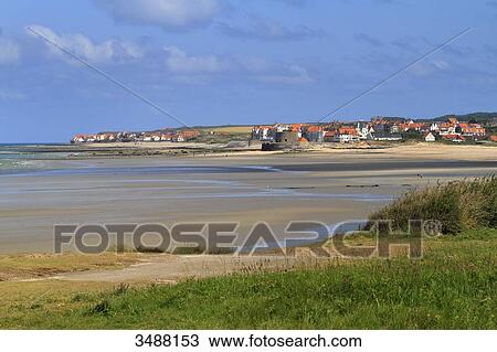 Stock Image - France, North Coast. Ambleteuse.. Fotosearch