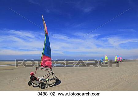 France, North Coast, Berck sur Mer, land sailing View Large Photo Image Stock Image - France, North Coast, Berck sur Mer, land sailing. Fotosearch
