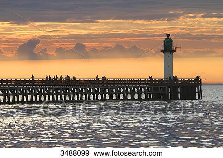 France, North Coast. Calais. The pier View Large Photo Image Stock Photo - France, North Coast. Calais. The pier. Fotosearch
