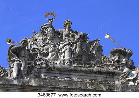 Stock Photo - France, North-Eastern France, Lille, detail of the triumphal arch. Fotosearch
