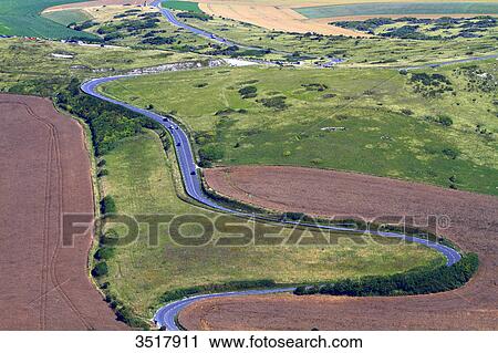 France, Northern France, Pas de Calais. Escalles. Village at the foot of Blanc-Nez Cape. View Large Photo Image Stock Image - France, Northern France, Pas de Calais. Escalles. Village at the foot of Blanc-Nez Cape.. Fotosearch