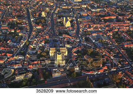 France, Northern France, Pas de Calais, Aerial view of Saint-Omer city center. View Large Photo Image Stock Photo - France, Northern France, Pas de Calais, Aerial view of Saint-Omer city center.. Fotosearch