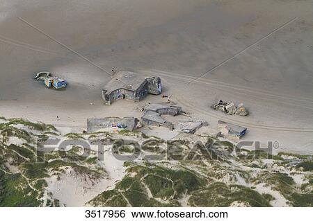 France, Northern France, Pas de Calais. Merlimont-Plage. Atlantic Wall. View Large Photo Image Stock Photograph - France, Northern France, Pas de Calais. Merlimont-Plage. Atlantic Wall.. Fotosearch