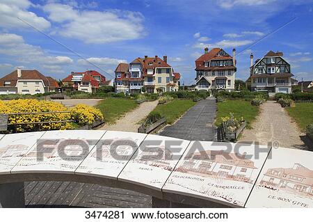 France, Northern France, Hardelot-Plage, Pretty villas, Louis-Marie Cordonnier square View Large Photo Image Stock Image - France, Northern France, Hardelot-Plage, Pretty villas, Louis-Marie Cordonnier square. Fotosearch