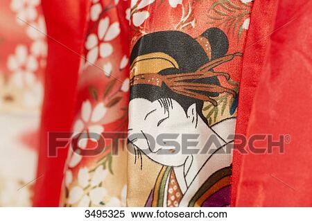 Stock Photography - France. Paris 13th district. Avenue d'Ivry. Parisian Chinatown. Kimono in a clothing store. Fotosearch