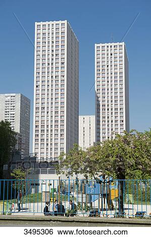 France. Paris 13th district. District of the Olympiades View Large Photo Image Stock Photograph - France. Paris 13th district. District of the Olympiades. Fotosearch