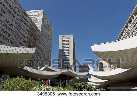 Stock Photography - France. Paris 13th district. District of the Olympiades. Fotosearch