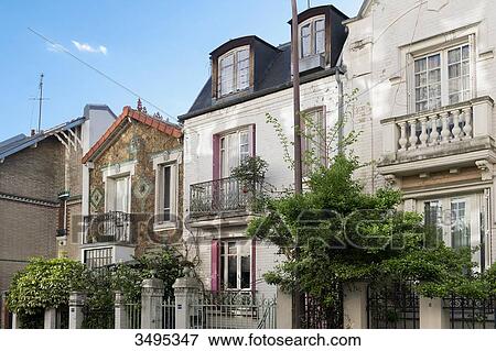 Stock Photo - France. Paris 13th district. Rue Damesme. Fotosearch