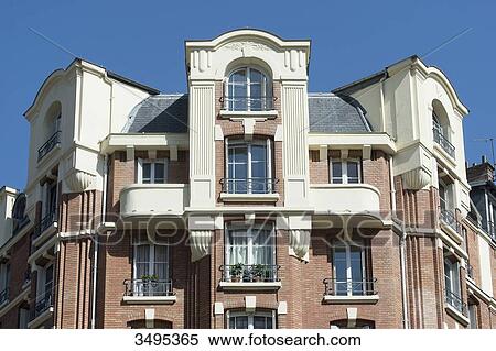 France. Paris 13th district. Brick-built facade, Rue Nationale View Large Photo Image Stock Photography - France. Paris 13th district. Brick-built facade, Rue Nationale. Fotosearch