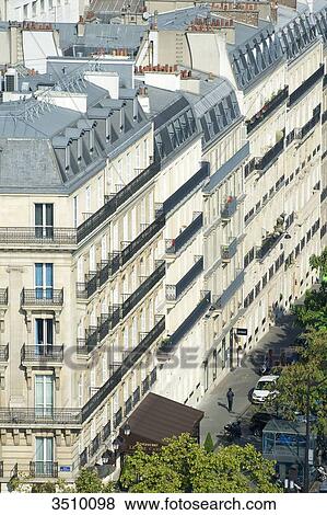 Stock Photo - France. Paris 17th district. Area of Place de l'Etoile. Buildings avenue Carnot. Fotosearch