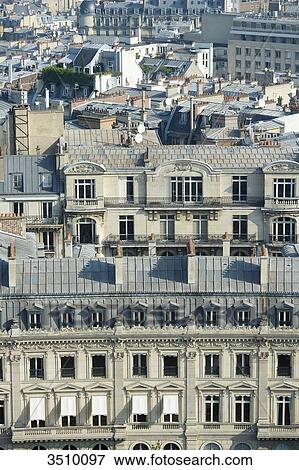 Stock Photo - France. Paris 17th district. Place de l'Etoile. Buildings between avenue Mac Mahon and avenue de Wagram. Fotosearch