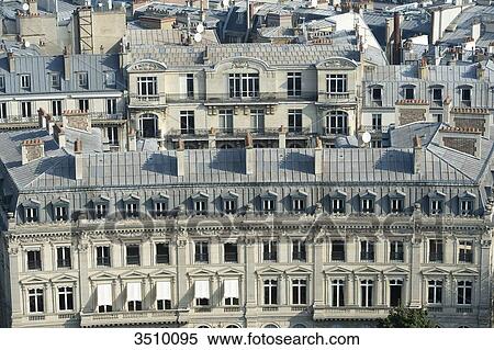 Stock Photography - France. Paris 17th district. Place de l'Etoile. Buildings between avenue Mac Mahon and avenue de Wagram. Fotosearch