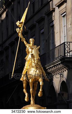 France, Paris. 1st arrondissement. Place des Pyramides. Equestrian statue of Joan of Arc. View Large Photo Image Stock Image - France, Paris. 1st arrondissement. Place des Pyramides. Equestrian statue of Joan of Arc.. Fotosearch