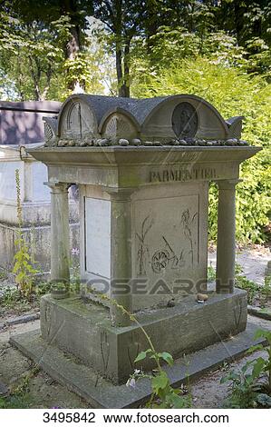 France, Paris 20th district. Pere Lachaise cemetery. The grave of Antoine Parmentier (1737-1813), initiator of the potato in France View Large Photo Image Stock Image - France, Paris 20th district. Pere Lachaise cemetery. The grave of Antoine Parmentier (1737-1813), initiator of the potato in France. Fotosearch