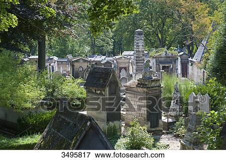 France, Paris 20th district. Pere Lachaise cemetery View Large Photo Image Stock Photo - France, Paris 20th district. Pere Lachaise cemetery. Fotosearch