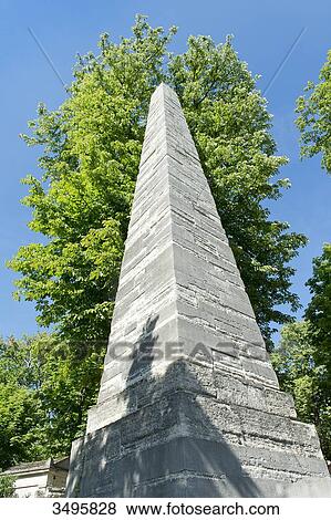 France, Paris 20th district. Pere Lachaise cemetery. Obelisk grave View Large Photo Image Stock Photo - France, Paris 20th district. Pere Lachaise cemetery. Obelisk grave. Fotosearch