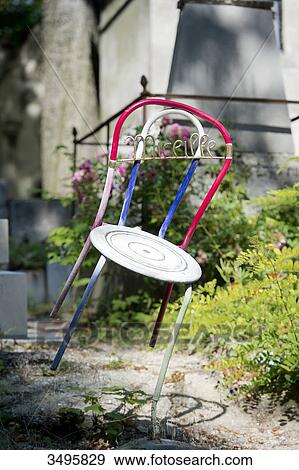 France, Paris 20th district. Pere Lachaise cemetery. A chair grave View Large Photo Image Stock Photo - France, Paris 20th district. Pere Lachaise cemetery. A chair grave. Fotosearch