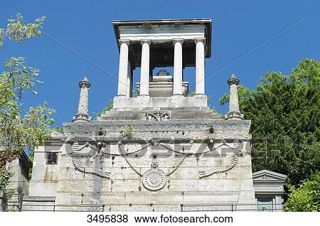 France, Paris 20th district. Pere Lachaise cemetery. Princess Deminoff mausoleum (1818) View Large Photo Image Stock Photo - France, Paris 20th district. Pere Lachaise cemetery. Princess Deminoff mausoleum (1818). Fotosearch