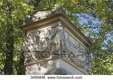 Stock Photo - France, Paris 20th district. Pere Lachaise cemetery. Grave of the Vice-Admiral of Empire Denis Decres (1761-1820).. Fotosearch