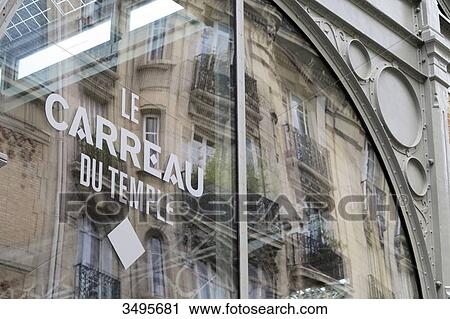 Stock Image - France, Paris, 3rd arrondissement. The Carreau du Temple.. Fotosearch