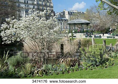 France, Paris, 3rd district. The Marais. Public garden of the Temple View Large Photo Image Stock Photograph - France, Paris, 3rd district. The Marais. Public garden of the Temple. Fotosearch