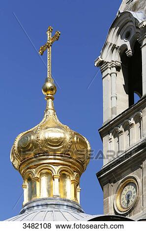 France, Paris. 8th district. Orthodox Alexander Nevsky Cathedral. View Large Photo Image Stock Photo - France, Paris. 8th district. Orthodox Alexander Nevsky Cathedral.. Fotosearch
