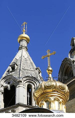 France, Paris. 8th district. Orthodox Alexander Nevsky Cathedral. View Large Photo Image Stock Photo - France, Paris. 8th district. Orthodox Alexander Nevsky Cathedral.. Fotosearch