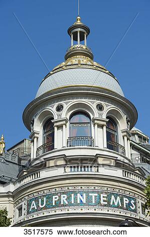 France. Paris 9th district. Boulevard Hausmann. Department store Au Printemps View Large Photo Image Stock Photography - France. Paris 9th district. Boulevard Hausmann. Department store Au Printemps. Fotosearch