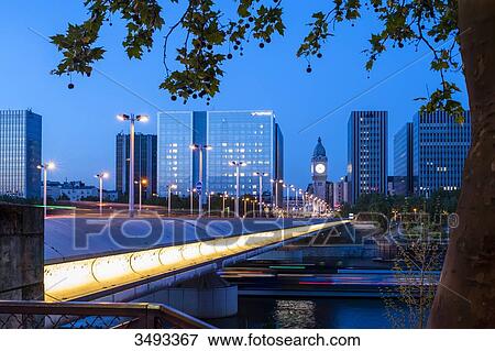Stock Photo - France, Paris, Charles-de-Gaulle bridge. Fotosearch