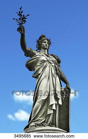 Stock Photography - France, Paris. Place de la Republique. Statue of the Republic.. Fotosearch