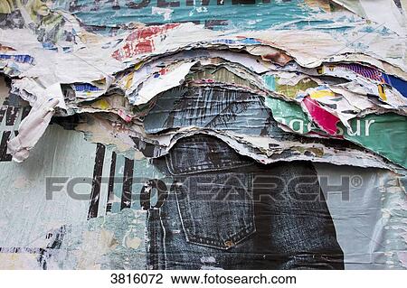 France, Paris, torn posters. View Large Photo Image Stock Image - France, Paris, torn posters.. Fotosearch