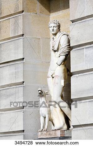 Stock Photo - France, Paris. Val de Marne. Vincennes. Chateau de Vincennes. The arcades. Ornamental sculpture.. Fotosearch