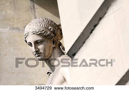 Stock Photo - France, Paris. Val de Marne. Vincennes. Chateau de Vincennes. The arcades. Ornamental sculpture.. Fotosearch