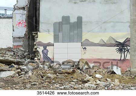 France. Parisian suburb. Val-de-Marne. Joinville-le-Pont. Demolition site View Large Photo Image Stock Photograph - France. Parisian suburb. Val-de-Marne. Joinville-le-Pont. Demolition site. Fotosearch