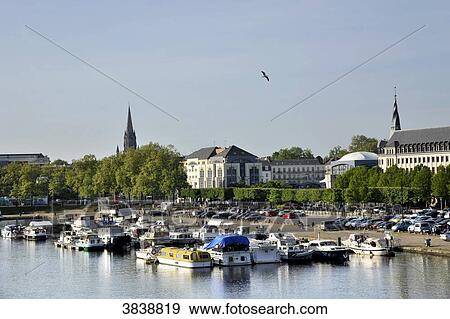 France, region of Pays de La Loire, Loire-Atlantique department, Nantes city, boats moored on canal of Saint-Felix. View Large Photo Image Stock Photo - France, region of Pays de La Loire, Loire-Atlantique department, Nantes city, boats moored on canal of Saint-Felix.. Fotosearch