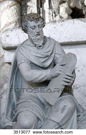 France, Seine et Marne. Coulommiers. Heritage Days. Parc des Capuchins. Notre Dame church and the Municipal Museum. Sculpture of Saint Marc. The Cave of shells. View Large Photo Image Stock Photo - France, Seine et Marne. Coulommiers. Heritage Days. Parc des Capuchins. Notre Dame church and the Municipal Museum. Sculpture of Saint Marc. The Cave of shells.. Fotosearch