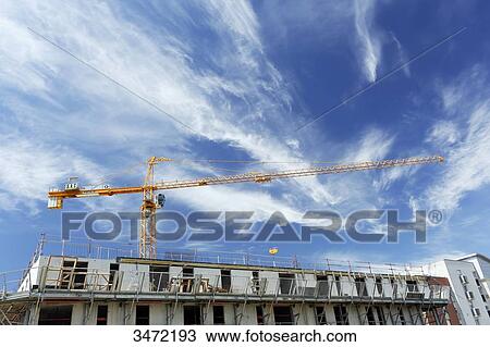 France, Seine-et-Marne. New town of Montevrain (Serris-Chessy-Marne la Vallee). Building under construction. View Large Photo Image Stock Image - France, Seine-et-Marne. New town of Montevrain (Serris-Chessy-Marne la Vallee). Building under construction.. Fotosearch